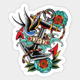 Dad Anchor Tattoo Sticker